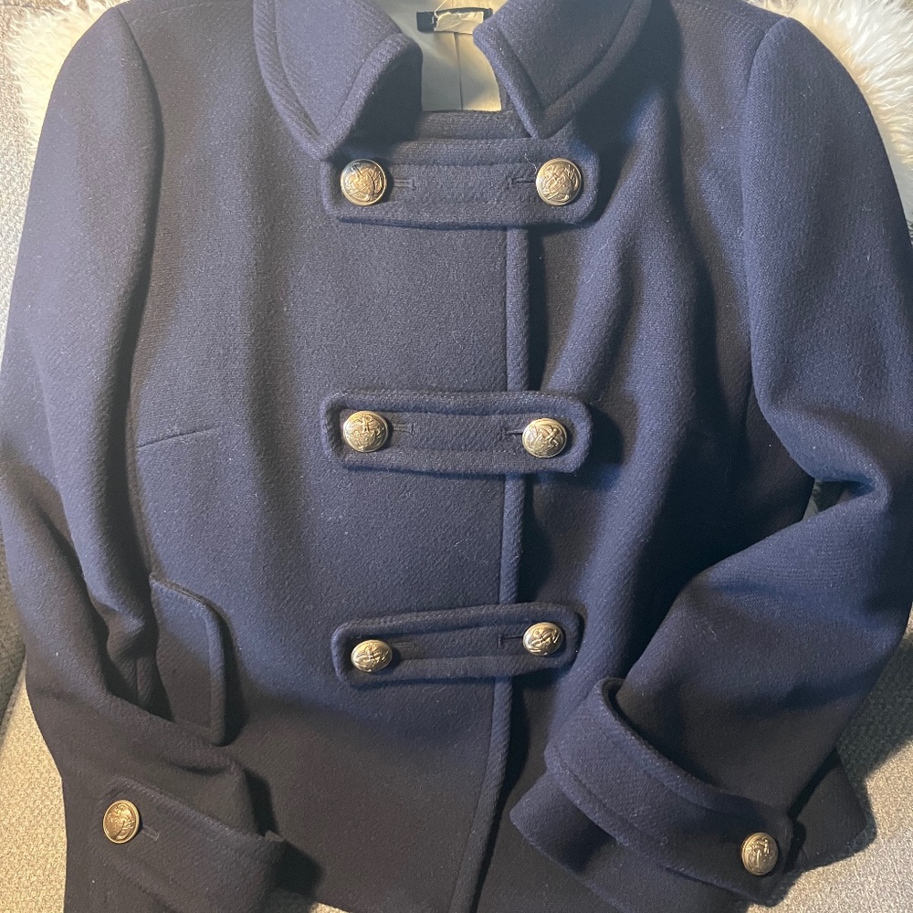 J CREW Vintage Wool Naval Jacket